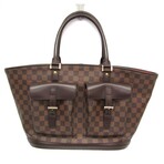 Louis Vuitton // Damier-Coated Canvas + Leather Handbag // Damier Ebene // Pre-Owned