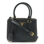 Prada // Saffiano Leather Galleria Handbag // Black // Pre-Owned