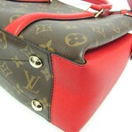 Louis Vuitton // Monogram-Coated Canvas + Leather Iconic Classic Handbag // Monogram Brown + Red // Pre-Owned