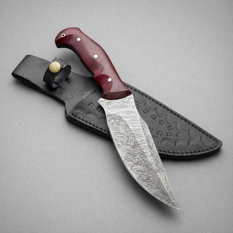 The Carcass Pro // Skinner // Red G10 Micarta Scales