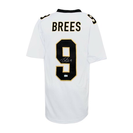 Drew Brees // Signed White Custom Football Jersey