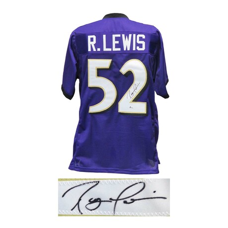 Ray Lewis // Signed Purple Custom Football Jersey