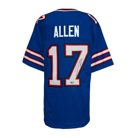 Josh Allen // Signed Blue Custom Football Jersey