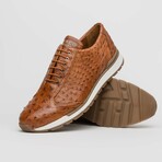 SCANNO // Ostrich Leather Sneakers // Antique Cognac (8)