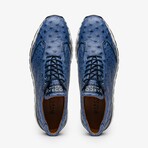 SCANNO // Ostrich Leather Sneakers // Antique Navy (8)