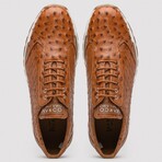 SCANNO // Ostrich Leather Sneakers // Antique Cognac (8)