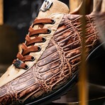 SAULO // Alligator + Ostrich Leather Sneakers // Orix (8)