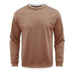 Long Sleeve Layered Crewneck // Khaki (S)