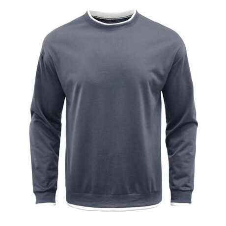 Long Sleeve Layered Crewneck // Ash (XS)