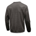 Long Sleeve Layered Crewneck // Dark Gray (XS)