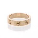 Cartier // 18k Rose Gold Mini Love Diamond Ring // Ring Size: 4.5 // Store Display