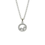 Chopard // 18k White Gold Happy Diamonds Diamond Pendant Necklace // 16.53" // Store Display