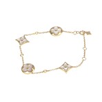 Louis Vuitton // 18k Rose Gold Four-Motif Blossom Diamond + Mother of Pearl Bracelet // 5.9"-6.88" // Store Display