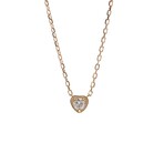 Cartier // 18k Rose Gold D’Amour Heart Diamond Pendant Necklace // 14.96"-16.14" // Store Display