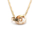 Cartier // 18k Rose Gold Baby Love Pendant Necklace // 17.32" // Store Display