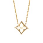 Louis Vuitton // 18k Rose Gold Star Blossom Mother of Pearl Pendant Necklace // 15.35"-16.14" // Store Display