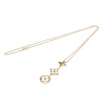 Louis Vuitton // 18k Rose Gold Color Blossom Multi-Motif Diamond + Mother of Pearl Pendant Necklace // 15.15"-17.71" // Store Display