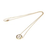 Louis Vuitton // 18k Rose Gold Monogram Sun Mother of Pearl Pendant Necklace // 14.56"-16.14" // Store Display