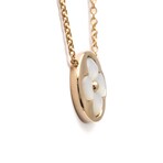 Louis Vuitton // 18k Rose Gold Monogram Sun Mother of Pearl Pendant Necklace // 14.56"-16.14" // Store Display