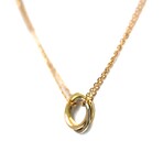 Cartier // 18k Rose Gold + 18k White Gold + 18k Yellow Gold Sweet Trinity Pendant Necklace // 14.56"-16.14" // Store Display