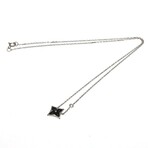 Louis Vuitton // 18k White Gold Star Blossom BB Diamond + Onyx Pendant Necklace // 16.14" // Store Display