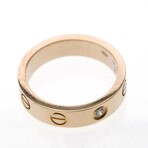 Cartier // 18k Rose Gold Mini Love Diamond Ring // Ring Size: 4.5 // Store Display