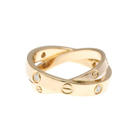Cartier // 18k Rose Gold + 18k White Gold Be Love Diamond Ring // Ring Size: 4.75 // Store Display