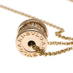 Bulgari // 18k Rose Gold B.Zero1 Diamond Pendant Necklace // 15.74"-17.51" // Store Display
