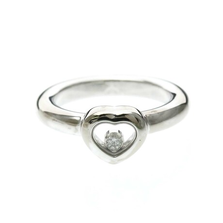 Chopard // 18k White Gold Happy Diamond Ring // Ring Size: 5.5 // Store Display