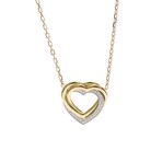 Cartier // 18k Rose Gold + 18k White Gold + 18k Yellow Gold Trinity Diamond Heart Pendant Necklace // 14.96"-16.14" // Store Display
