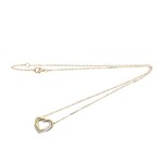 Cartier // 18k Rose Gold + 18k White Gold + 18k Yellow Gold Trinity Diamond Heart Pendant Necklace // 14.96"-16.14" // Store Display