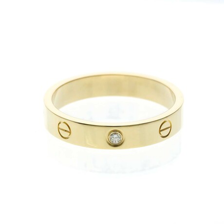 Cartier // 18k Yellow Gold Mini Love Diamond Ring // Ring Size: 9 // Store Display