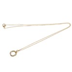 Cartier // 18k Rose Gold + 18k White Gold + 18k Yellow Gold Trinity Diamond Pendant Necklace // 15.15"-15.94" // Store Display