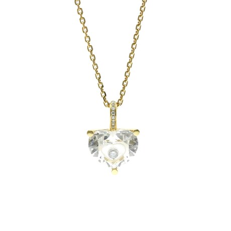 Chopard // 18k Yellow Gold So Happy Diamond Pendant Necklace // 16.53" // Store Display