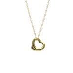 Tiffany & Co. // 18k Yellow Gold Open Heart Pendant Necklace // 15.74" // Store Display