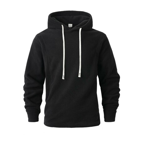 Drawstring Hoodie // Black (XS)