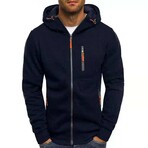Full Zip Hoodie // Navy Blue (M)