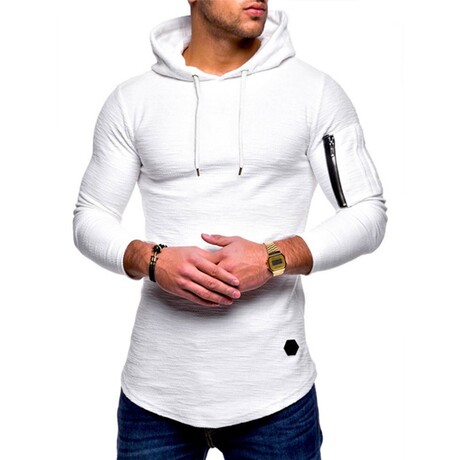 Arm Pocket Hoodie // White (XS)