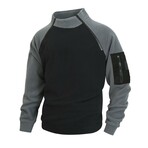 Color Block Tactical Sweatshirt // Dark Grey (L)