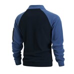 Color Block Tactical Sweatshirt // Blue (XS)
