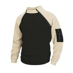 Color Block Tactical Sweatshirt // Beige (XS)