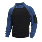 Color Block Tactical Sweatshirt // Blue (XS)