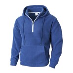 1/4 Zip Hoodie // Blue (XS)
