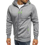 Full Zip Hoodie // Light Grey (S)