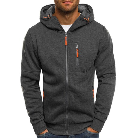 Full Zip Hoodie // Dark Grey (XS)