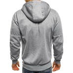 Full Zip Hoodie // Light Grey (S)