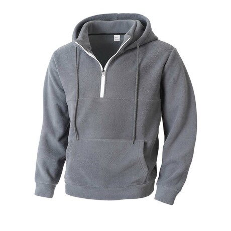 1/4 Zip Hoodie // Dark Grey (XS)