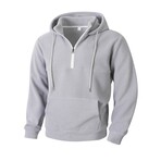1/4 Zip Hoodie // Light Grey (XS)
