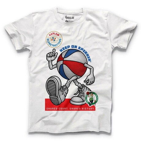 Boston Celtics x Harlem Globetrotters Keep on Spinning T-Shirt (S)