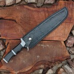 The Predator  // Straight Back Knife // Black G10 Micarta Scales